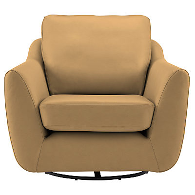 G Plan Vintage The Sixty Seven Leather Swivel Chair Capri Leather Sand